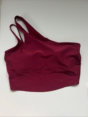 Old Navy One-Shoulder Sports Crop Top - Wine/Burgundy
